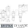 Bristan Flute 3 Hole Bath Filler Dimensions